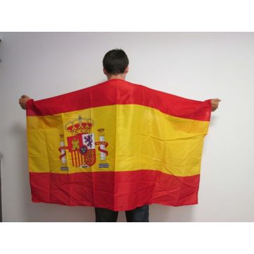 DRAPEAU CAPE ESPAGNE 150x90cm - BODY FLAG SUPPORTER ESPAGNOL 90 x 150 cm