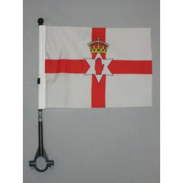 DRAPEAU DE VELO IRLANDE DU NORD 21x14cm - PETIT BIKE FLAG NORD IRLANDAIS 14 x 21 cm