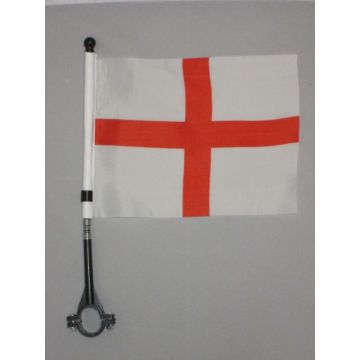 DRAPEAU DE VELO ANGLETERRE 21x14cm - PETIT BIKE FLAG ANGLAIS 14 x 21 cm