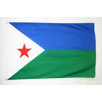 DRAPEAU DJIBOUTI 150x90cm - DRAPEAU DJIBOUTIEN 90 x 150 cm - DRAPEAUX