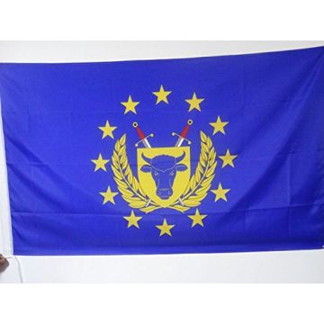 DRAPEAU FORCES ARMÍ?ES UNION EUROPÍ?ENNE 150x90cm - DRAPEAU ARMÍ?E UE 90 x 150 cm Fourreau pour hampe