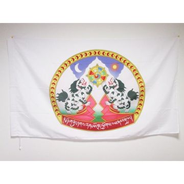 DRAPEAU EMBLÍ?ME DU TIBET 150x90cm - DRAPEAU TIBÍ?TAIN - LION DES NEIGES 90 x 150 cm Fourreau pour hampe