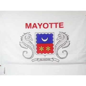 DRAPEAU MAYOTTE 150x90cm - DRAPEAU MAHORAIS - FRANCE 90 x 150 cm Fourreau pour hampe
