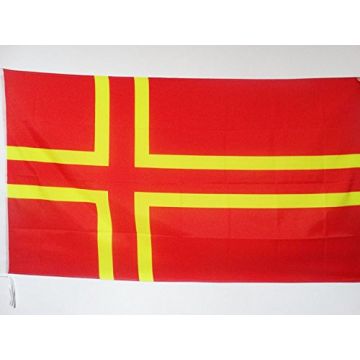DRAPEAU NORMANDIE CROIX DE SAINT OLAF 150x90cm - DRAPEAU MOUVEMENT NORMAND 90 x 150 cm Fourreau pour hampe