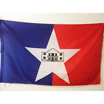 DRAPEAU SAN ANTONIO 150x90cm - DRAPEAU VILLE DE SAN ANTONIO - TEXAS 90 x 150 cm Fourreau pour hampe