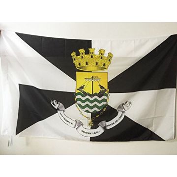 DRAPEAU LISBONNE 150x90cm - DRAPEAU VILLE DE LISBOA - PORTUGAL 90 x 150 cm Fourreau pour hampe