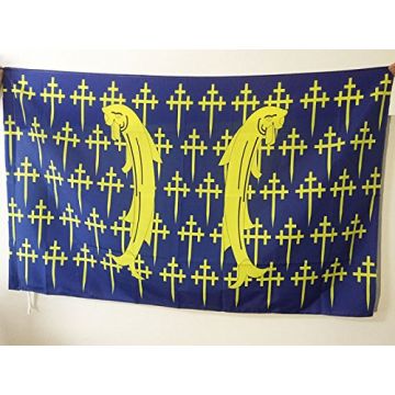 DRAPEAU MEUSE 150x90cm - DRAPEAU DÍ?PARTEMENT MEUSIEN 90 x 150 cm Fourreau pour hampe