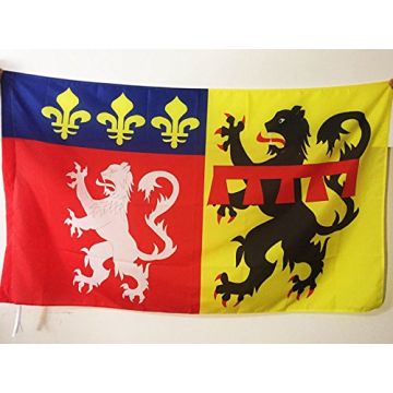 DRAPEAU RHÍ?NE 150x90cm - DRAPEAU DÍ?PARTEMENT RHODANIEN 90 x 150 cm Fourreau pour hampe