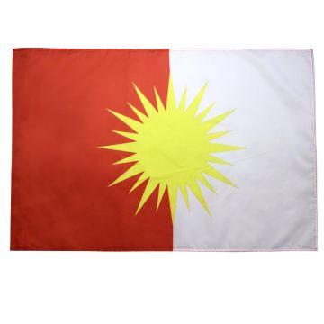 DRAPEAU YESIDI 150x90cm - DRAPEAU YÍ?ZIDISME 90 x 150 cm Fourreau pour hampe
