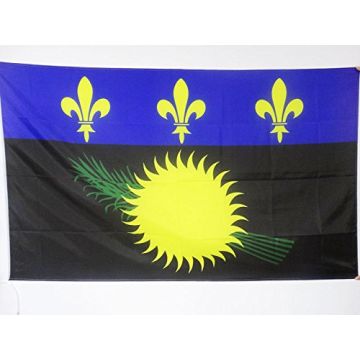 DRAPEAU GUADELOUPE 150x90cm - DRAPEAU GUADELOUPÍ?EN - FRANCE 90 x 150 cm Fourreau pour hampe