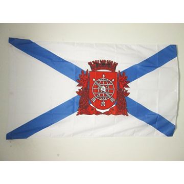 DRAPEAU RIO DE JANEIRO 150x90cm - DRAPEAU VILLE DE RIO AU BRÍ?SIL 90 x 150 cm Fourreau pour hampe