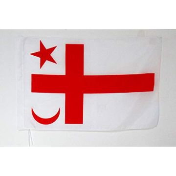 Drapeau MicMacs du Québec 150x90cm - Drapeau amérindien 90 x 150 cm Fourreau pour hampe