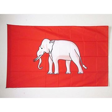 DRAPEAU ROYAUME DU SIAM 1350-1939 150x90cm - DRAPEAU DE LA THAÏLANDE 90 x 150 cm Fourreau pour hampe