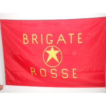 DRAPEAU ITALIE BRIGADES ROUGES 150x90cm - DRAPEAU COMMUNISTE ITALIEN - BRIGATE ROSSE 90 x 150 cm Fourreau pour hampe