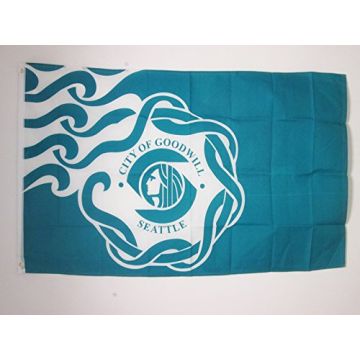 DRAPEAU SEATTLE CITY 150x90cm - DRAPEAU ÉTAT DE WASHINGTON - USA 90 x 150 cm - DRAPEAUX