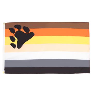 DRAPEAU ARC-EN-CIEL OURS 150x90cm - DRAPEAU GAY - RAINBOW - ARC EN CIEL 90 x 150 cm - DRAPEAUX