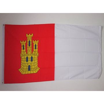 DRAPEAU CASTILLE-LA-MANCHE 150x90cm - DRAPEAU DE CASTILLA LA MANCHA - ESPAGNE 90 x 150 cm - DRAPEAUX