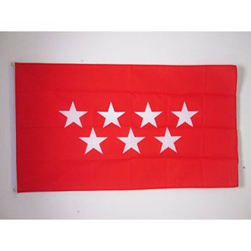 DRAPEAU COMMUNAUTÉ DE MADRID 150x90cm - DRAPEAU MADRILÈNE - ESPAGNE 90 x 150 cm - DRAPEAUX