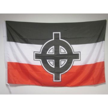 DRAPEAU EMPIRE ALLEMAND CROIX CELTIQUE 90x60cm - DRAPEAU NATIONALISTE ALLEMAGNE 60 x 90 cm Fourreau pour hampe