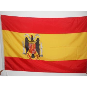 DRAPEAU ESPAGNE FRANCO 1938-1945 150x90cm - DRAPEAU ESPAGNOL FRANQUISTE 90 x 150 cm Fourreau pour hampe
