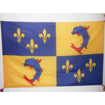 DRAPEAU PROVINCE DU DAUPHINÍ? 150x90cm - DRAPEAU DAUPHINOIS - FRANCE 90 x 150 cm Fourreau pour hampe