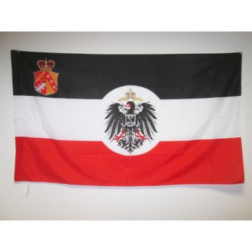 DRAPEAU ALSACE-LORRAINE 1871-1919 150x90cm - DRAPEAU DU REICHSLAND ELSASS-LOTHRINGEN 90 x 150 cm Fourreau pour hampe