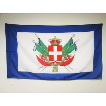 DRAPEAU ARMES ROYAUME D\'ITALIE 1861-1870 90x60cm - DRAPEAU ROYAL ITALIEN 60 x 90 cm Fourreau pour hampe