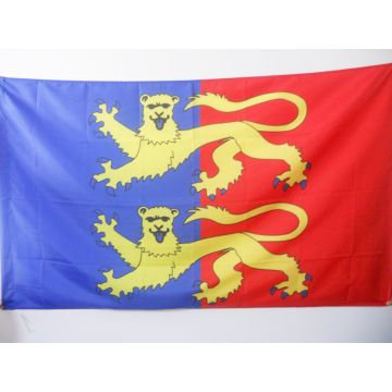 DRAPEAU MANCHE 150x90cm - DRAPEAU DÍ?PARTEMENT FRANÍ?AIS - NORMANDIE 90 x 150 cm Fourreau pour hampe