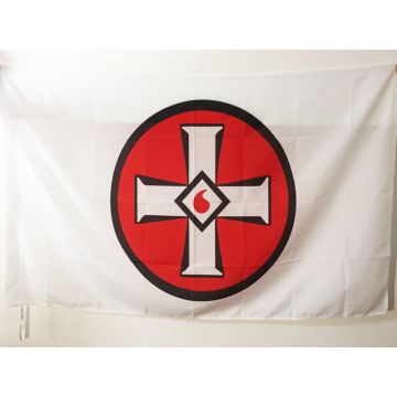 DRAPEAU CROIX KU KLUX KLAN 150x90cm - DRAPEAU DU KKK 90 x 150 cm Fourreau pour hampe