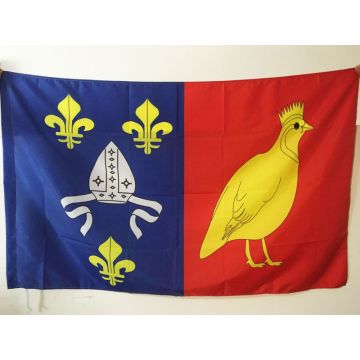 DRAPEAU CHARENTE MARITIME 150x90cm - DRAPEAU DÍ?PARTEMENT CHARENTAIS 90 x 150 cm Fourreau pour hampe