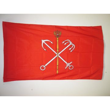 DRAPEAU SAINT-PÍ?TERSBOURG 150x90cm - DRAPEAU SAINT-PÍ?TERSBOURGEOIS - RUSSIE 90 x 150 cm Fourreau pour hampe