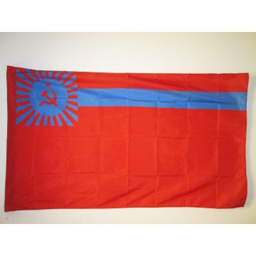 DRAPEAU RÍ?PUBLIQUE SOCIALISTE SOVIÍ?TIQUE DE GÍ?ORGIE 1921-1991 150x90cm - DRAPEAU DE LA RSSG D\'URSS 90 x 150 cm Fourreau pour hampe