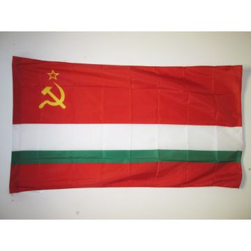 DRAPEAU RÍ?PUBLIQUE SOCIALISTE SOVIÍ?TIQUE DU TADJIKISTAN 1929-1990 150x90cm - DRAPEAU DE LA RSST D\'URSS 90 x 150 cm Fourreau pour hampe