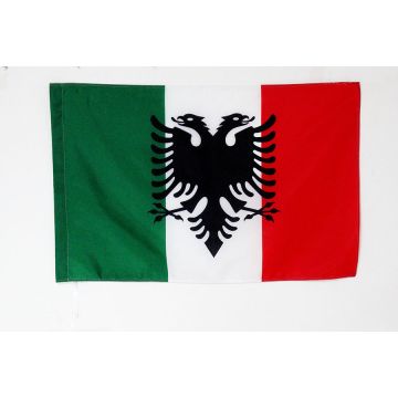 Drapeau Arbëresh d\'Italie du Sud 150x90cm - Drapeau des Arberèches albanais 90 x 150 cm Fourreau pour hampe