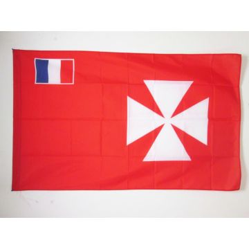 DRAPEAU ROYAUME COUTUMIER Dâ??UVÍ?A 150x90cm - DRAPEAU WALLIS 90 x 150 cm Fourreau pour hampe
