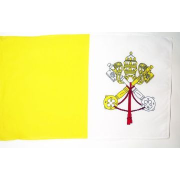 DRAPEAU VATICAN 250x150cm - DRAPEAU VATICAN 150 x 250 cm Fourreau pour hampe
