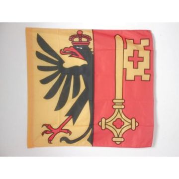DRAPEAU CANTON DE GENÍ?VE 90x90cm - DRAPEAU GENÍ?VE - GE SUISSE 90 x 90 cm Fourreau pour hampe