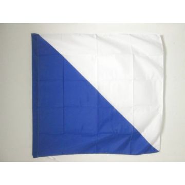 DRAPEAU CANTON DE ZURICH 90x90cm - DRAPEAU ZÍ?RICH - ZH SUISSE 90 x 90 cm Fourreau pour hampe