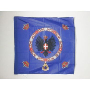 DRAPEAU ETENDARD ROYAL D\'ITALIE 1880-1946 90x90cm - DRAPEAU ROI ITALIEN 90 x 90 cm Fourreau pour hampe