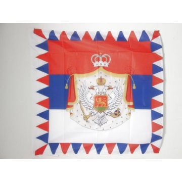 DRAPEAU ETENDARD ROYAL DU MONTÍ?NÍ?GRO 1911-1918 90x90cm - DRAPEAU ROI NIKOLA I 90 x 90 cm Fourreau pour hampe