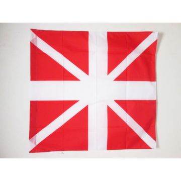DRAPEAU ORDONNANCE DU RÍ?GIMENT DE PICARDIE 1780-1791 90x90cm - DRAPEAU PROVENCE 90 x 90 cm Fourreau pour hampe