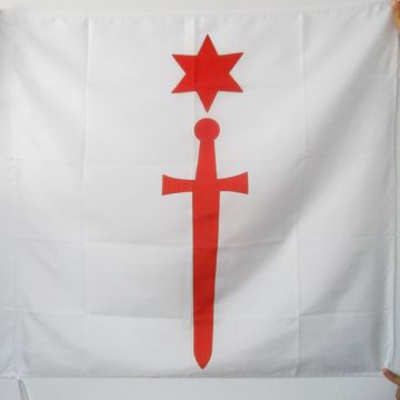DRAPEAU ORDRE DE DOBRIN 90x90cm - DRAPEAU FRÍ?RES DE DOBRZYN 90 x 90 cm Fourreau pour hampe