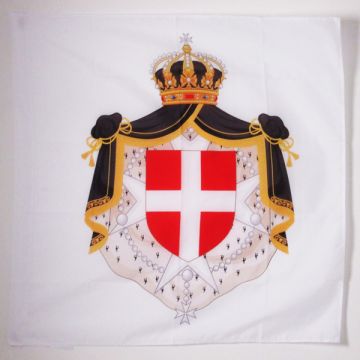 DRAPEAU ARMOIRIES ORDRE DE MALTE 90x90cm - DRAPEAU SAINT-JEAN DE JÍ?RUSALEM 90 x 90 cm Fourreau pour hampe