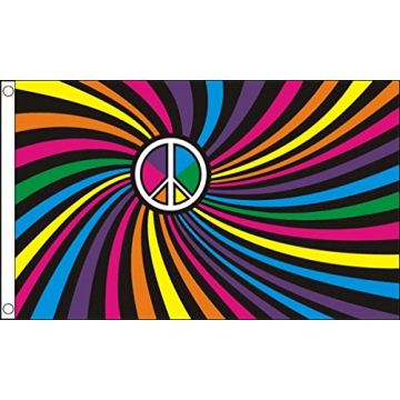 DRAPEAU ARC-EN-CIEL TOURBILLON 150x90cm - DRAPEAU GAY - RAINBOW 90 x 150 cm - DRAPEAUX
