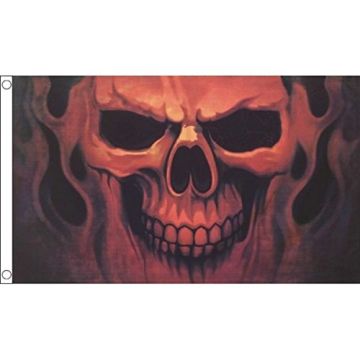 DRAPEAU TÊTE DE MORT FANTOME 150x90cm - DRAPEAU CORSAIRE - PIRATE 90 x 150 cm - DRAPEAUX
