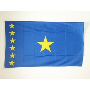 DRAPEAU RÉPUBLIQUE DU CONGO-LÉOPOLDVILLE  150x90cm - DRAPEAU CONGOLAIS 90 x 150 cm - DRAPEAUX
