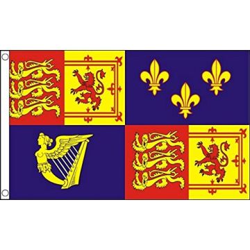 DRAPEAU ROYAL ROYAUME-UNI 1707-1714 REINE ANNE 150x90cm - DRAPEAU ROIS BRITANNIQUES 90 x 150 cm - DRAPEAUX
