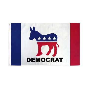 DRAPEAU PARTI DÉMOCRATE AMÉRICAIN 150x90cm - DRAPEAU DEMOCRAT PARTY DES ETATS-UNIS 90 x 150 cm - DRAPEAUX