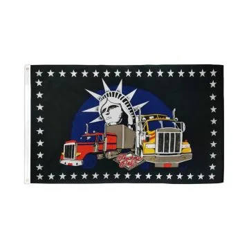 DRAPEAU CAMIONS SEULEMENT 150x90cm - DRAPEAU TRUCKERS ONLY 90 x 150 cm - DRAPEAUX