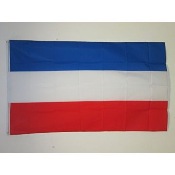 DRAPEAU RÉPUBLIQUE FÉDÉRALE DE YOUGOSLAVIE 150x90cm - DRAPEAU YOUGOSLAVE 90 x 150 cm - DRAPEAUX